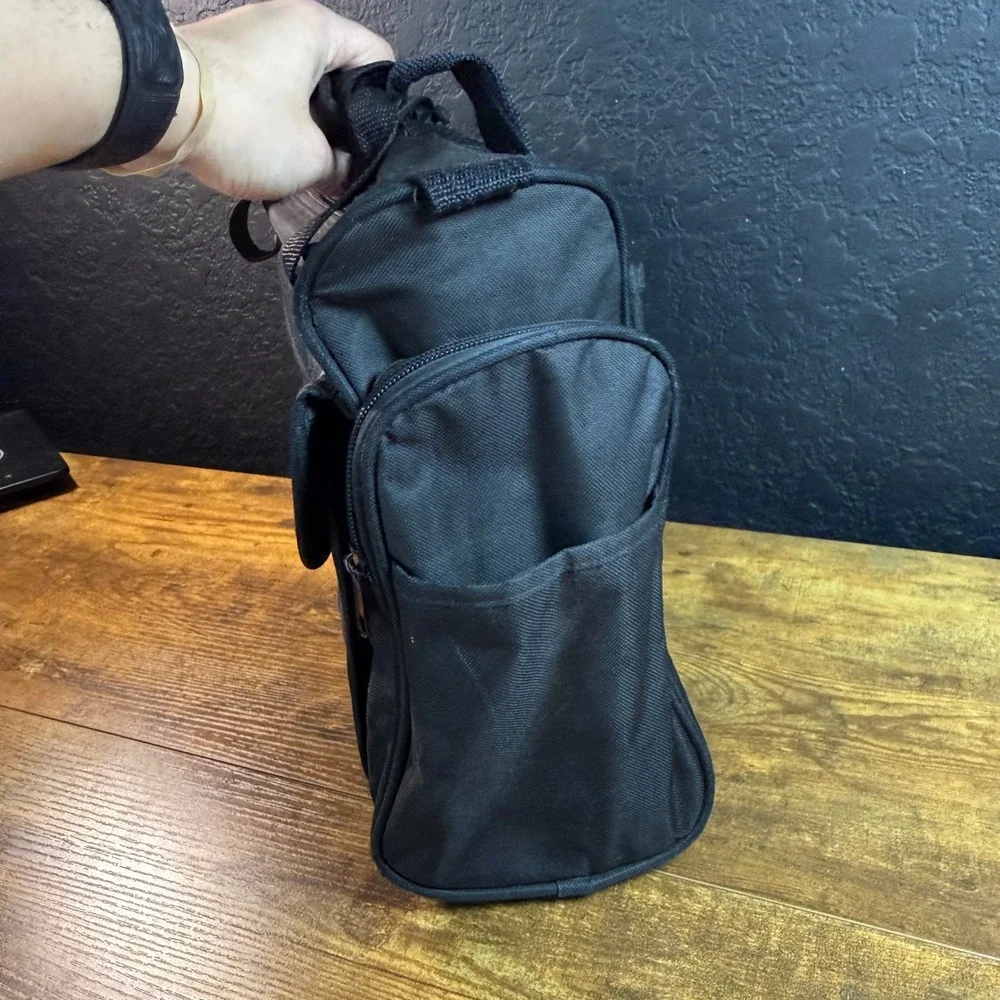 Eddie Bauer Commuter Briefcase Black Ballistic Nylon Messenger Bag Large Mens